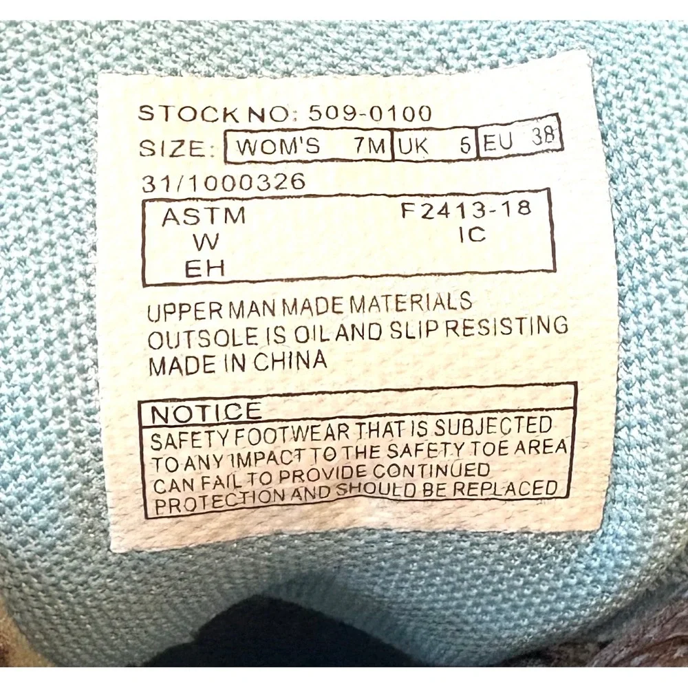 Thorogood Job-Fitted Womens Safety Toe Work Shoes Blue Gray Knit Sneakers NWT